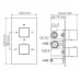 Смеситель для ванны и душа WasserKRAFT Alme 1500 1544 Thermo Хром 