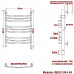 Полотенцесушитель Электрический Ника ARC ЛД (Г2) ВП 80/40 правый тэн хром 