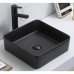 Раковина накладная Azario 415х415х135 фаянс, цвет Черный AZ7050DMB 