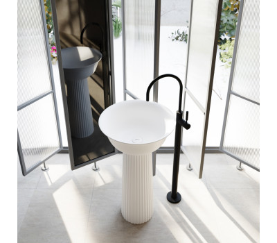 Раковина отдельностоящая ABBER Stein AS2552 белая матовая 