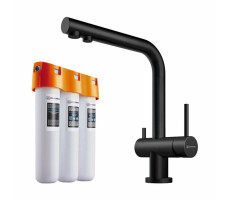 Смеситель для кухни OMOIKIRI Nagano, цвет-графит + водоочиститель PURE DROP Lite 4284.8028 