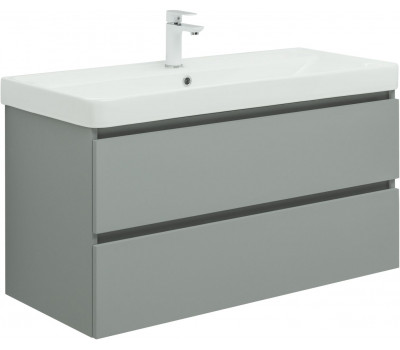 Тумба с раковиной Aquanet Вега 2.0 100 2 ящ. цв.мисти грин (раковина Ирис) 00344752 Тумба с раковиной Aquanet Вега 2.0 100 2 ящ. цв.мисти грин (раковина Ирис) 00344752