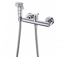 Смеситель с гигиеническим душем Bravat, хром D9140CP-RUS Хром 