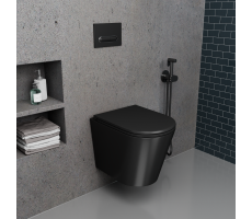 Унитаз подвесной безободковый DK Venice DT1026025 черный матовый 