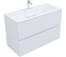 Тумба с раковиной Aquanet Джейн 100 цв.белый матовый (раковина Фортуна) 00332527 Тумба с раковиной Aquanet Джейн 100 цв.белый матовый (раковина Фортуна) 00332527