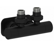 Вентиль Сунержа EU50 2 х НР G 1/2" / 2 х НГ G 3/4" угловой скрытый цвет-чёрный матовый 31-1416-1234 