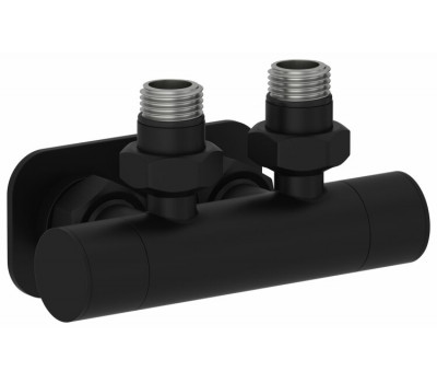 Вентиль Сунержа EU50 2 х НР G 1/2" / 2 х НГ G 3/4" угловой скрытый цвет-чёрный матовый 31-1416-1234 