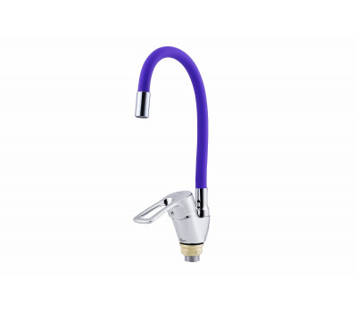 Смеситель для кухни FAUZT FZs-833-P129 гибкий излив тип См-МОЦБА Фиолетовый 