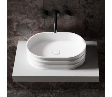 Раковина накладная ABBER Stein AS2650 белая матовая  Раковина накладная ABBER Stein AS2650 белая матовая