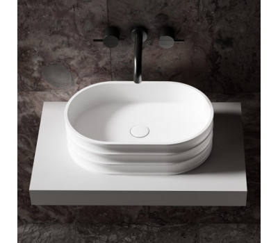 Раковина накладная ABBER Stein AS2650 белая матовая 