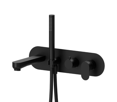 Смеситель для ванны Newform Linfa II 69472E.01.093 Черный матовый 