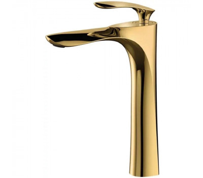 Смеситель для раковины высокий Grocenberg GB3001GO, золото 