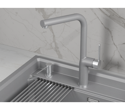 Смеситель для кухни GRANULA 9502, АЛЮМИНИУМ 