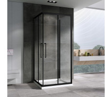 Душевой уголок ABBER Schwarzer Diamant AG02080BH-S80B черный матовый 