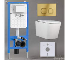 Комплект 3в1 IBERICA BLANCA инсталляция SILENCIO, унитаз TOLEDO ALTO белый, кнопка смыва ESTI-Q золото глянцевое (IB001.TLA.234.836) Комплект 3в1 IBERICA BLANCA инсталляция SILENCIO, унитаз TOLEDO ALTO белый, кнопка смыва ESTI-Q золото глянцевое (IB001.TLA.234.836)