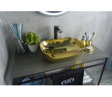 Раковина накладная Gid Nc424 Золото 