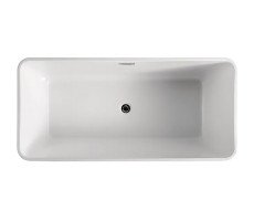 Ванна акриловая 169х80 см Azario LINCOLN LIN17080 свободностоящая, в комплекте с сифоном и металлической рамой