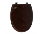 Сиденье SIMAS ARCADE AR004noce/c деревянное, цвет орех, петли хром.