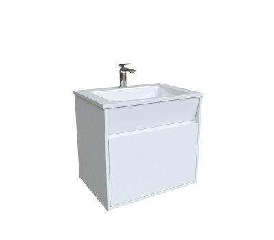 Тумба с умывальником IDDIS подвесная с ящиками белая Esper 60 см ESP60W0i95K  