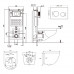 Комплект ABBER унитаз AC1100MB черный матовый с инсталляцией AC0105 и кнопкой AC0120MB, биде AC1150MB с инсталляцией AC0101P 