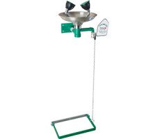 Аварийная раковина настенная для промывки глаз из нерж. стали с рычагом и педалью, шт NOFER SC310SS 