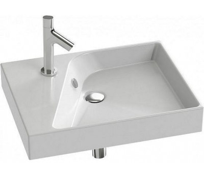 Раковина RYTHMIK 1 отверстие для смесителя с левой стороны 60х46см Jacob Delafon EXQ112-00 