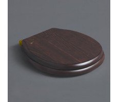 Сиденье с крышкой SIMAS Londra LO005S noce/oro дерево, цвет-орех, петли золото