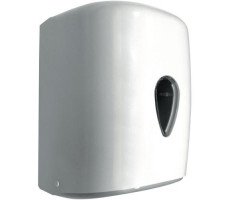 Диспенсер для рулонной бумаги из ABS пластика с центральной вытяжкой. Белый NOFER 04108.W 