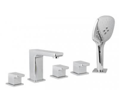 Смеситель на борт ванны с душем AltroBagno Lamberto 020101 Cr хром Смеситель на борт ванны с душем AltroBagno Lamberto 020101 Cr хром