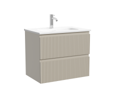 Тумба подвесная SANCOS Snob R 590х390х500, c двумя ящиками оснащенными доводчиками, Beige Soft , арт.SNR60/39CE 