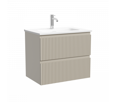 Тумба подвесная SANCOS Snob R 590х390х500, c двумя ящиками оснащенными доводчиками, Beige Soft , арт.SNR60/39CE 