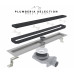 Душевой трап PLUMBERIA SELECTION PST IN-TILE PST70NO, черный матовый 
