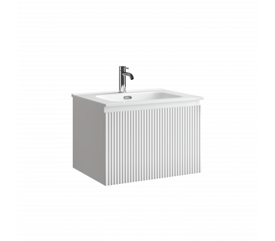 Тумба подвесная SANCOS Snob R 1.0 590х445х406, c одним ящиком оснащенным доводчиками, Bianco , арт. SNR1.060W 