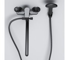 Смеситель для ванны и душа с длинным изливом и душевым набором AM.PM X-Joy F85A90122 Черный 