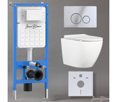 Комплект 3в1 IBERICA BLANCA инсталляция SILENCIO, унитаз BILBAO ALTO белый, кнопка смыва INOX-O хром глянцевый (IB001.BLA.234.8131) Комплект 3в1 IBERICA BLANCA инсталляция SILENCIO, унитаз BILBAO ALTO белый, кнопка смыва INOX-O хром глянцевый (IB001.BLA.234.8131)