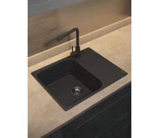 Кухонная мойка из искусственного камня Uperwood UPD-202, прямоугольная, цвет уголь 391020211 Кухонная мойка из искусственного камня Uperwood UPD-202, прямоугольная, цвет уголь 391020211