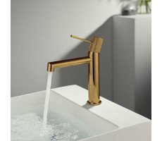 Смеситель для раковины Vincea Desire VBF-1D1BG однорычажный, брашированное золото Смеситель для раковины Vincea Desire VBF-1D1BG однорычажный, брашированное золото