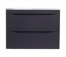 Тумба подвесная Style Line Бергамо мини 70 (2 ящ.) Люкс антискрейтч черный, PLUS СС-00002321 