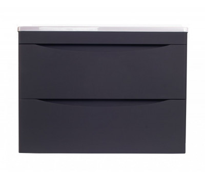 Тумба подвесная Style Line Бергамо мини 70 (2 ящ.) Люкс антискрейтч черный, PLUS СС-00002321 