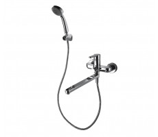 Смеситель для ванны с длинным изливом Bravat Stream F63783C-LB Хром 