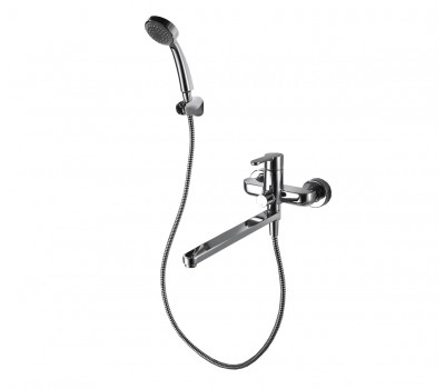 Смеситель для ванны с длинным изливом Bravat Stream F63783C-LB Хром 