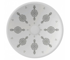 Раковина ISVEA SistemaY Soft накладная ШГВ 450*450*120 отверстия для смесителя отсутствуют белая с декором 10SY66045-PTZ 