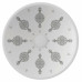 Раковина ISVEA SistemaY Soft накладная ШГВ 450*450*120 отверстия для смесителя отсутствуют белая с декором 10SY66045-PTZ 