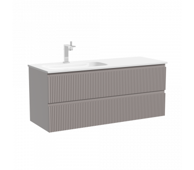 Тумба подвесная SANCOS Snob R левая 1195х445х500, c двумя ящиками оснащенными доводчиками, Doha Soft, арт.SNR120LSM 