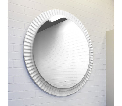 Зеркало для ванной Comfroty Мадрид-90 LED-подсветка, бесконтактный сенсор, белый глянец 