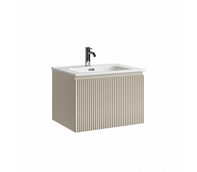 Тумба подвесная SANCOS Snob R 1.0 590х445х406, c одним ящиком оснащенным доводчиками, Beige Soft , арт. SNR1.060CE 