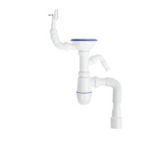 Сифон IDDIS для мойки с выпуском 3 1/2 с переливом и и отводом Kitchen Line S11UPS0i84  