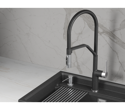 Смеситель для кухни GRANULA 9012, ЧЁРНЫЙ 