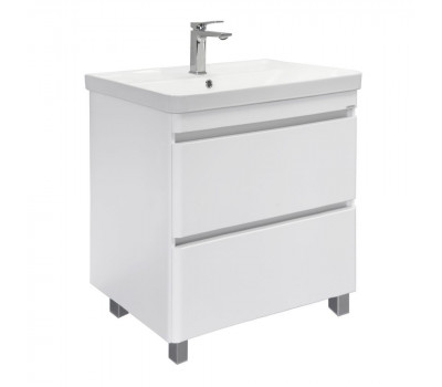 Тумба-умывальник напольная Comforty Валдай-80Н белая матовая с раковиной Comforty 4480 00-00019070 