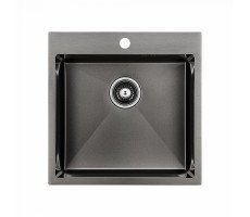 Мойка нерж. сталь KRONER, PM215151-GM, вороненая сталь, 510х510мм, Paulmark Мойка нерж. сталь KRONER, PM215151-GM, вороненая сталь, 510х510мм, Paulmark